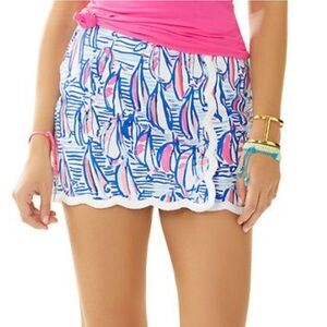 Lilly Pulitzer Michelina mini skort in you gotta regatta blue pink white